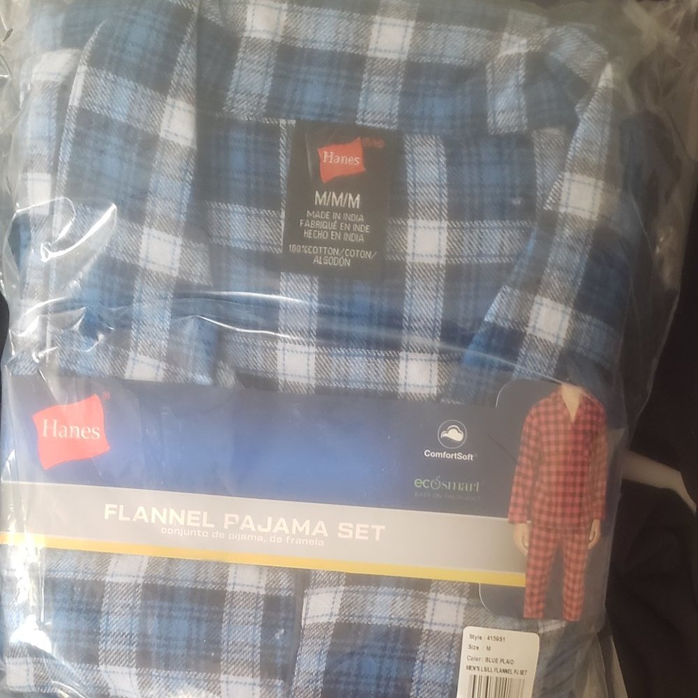 Mens flannel pajamas set
